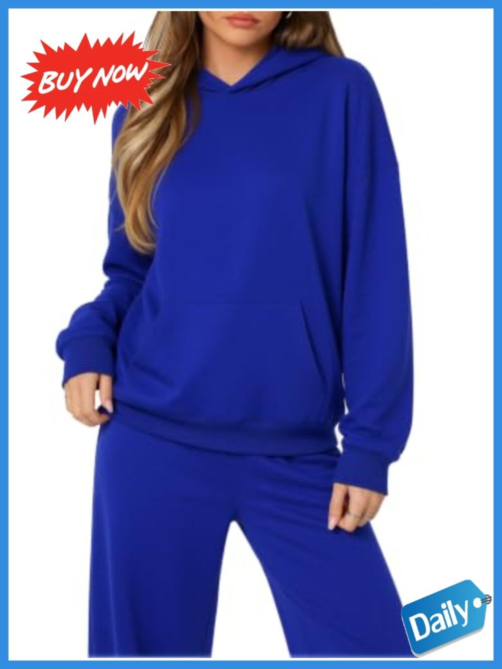 Oversized Hoodie and Wide Leg Sweatpants 2 Piece Set Modal Lounge Tracksuit